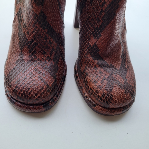 Free People Snake Marietta Heel Boot Mocha Brown 38.  8 - Picture 10 of 10